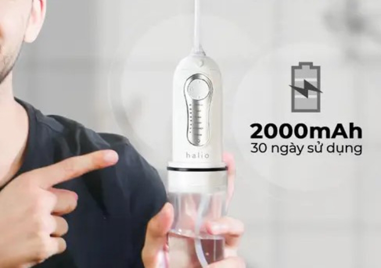 Máy tăm nước 6 chế độ Halio Professional Cordless - Viên pin 2.000 mAh