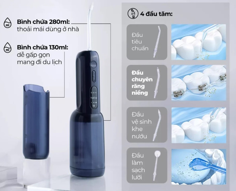 Máy tăm nước Halio UltraClean Express - hình 4