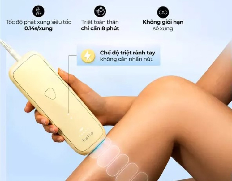 Máy triệt lông lạnh Halio SilkGlow IPL Sapphire - hình 4