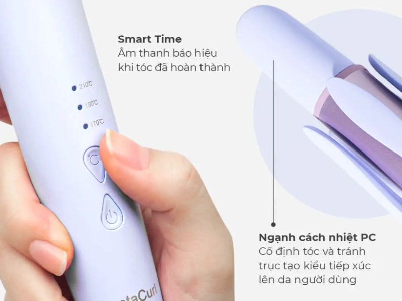 Máy uốn tóc tự xoay Ion âm Halio instaCurl Premium - hình 2