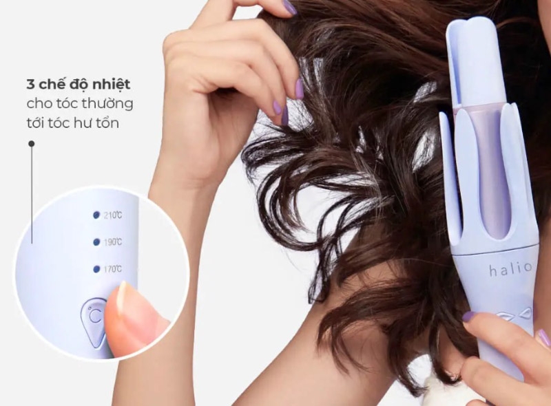 Máy uốn tóc tự xoay Ion âm Halio instaCurl Premium - hình 5