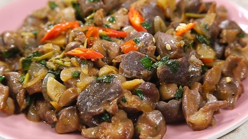 Mề gà xào sả ớt ảnh 6