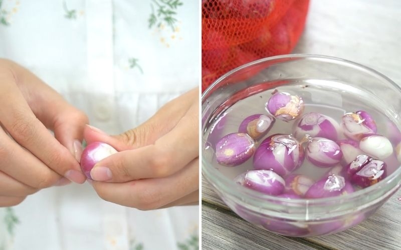 mẹo bóc vỏ hành củ không bị cay mắt 4