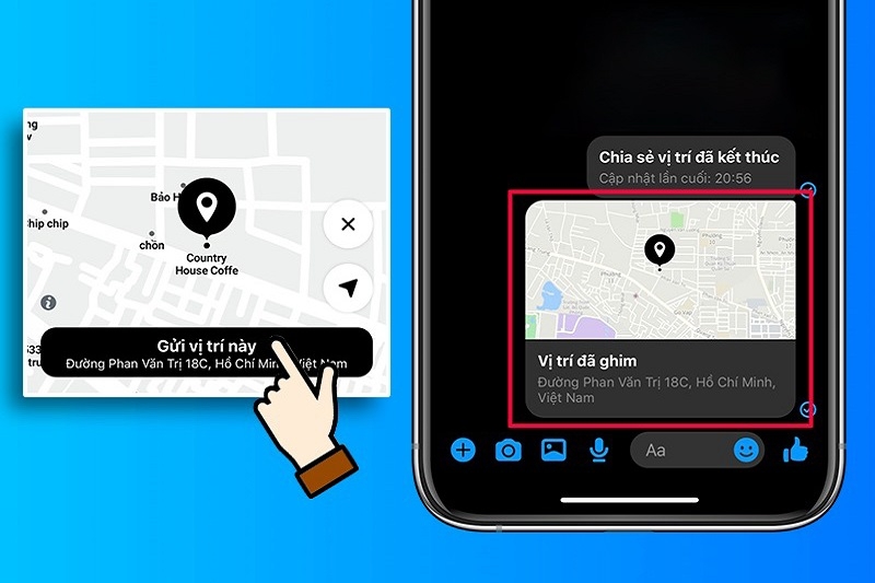 Messenger không chia sẻ được vị trí ảnh 1