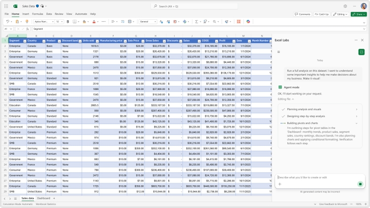 Microsoft mang tính năng “vibe working” lên Excel và Word với Agent Mode mới