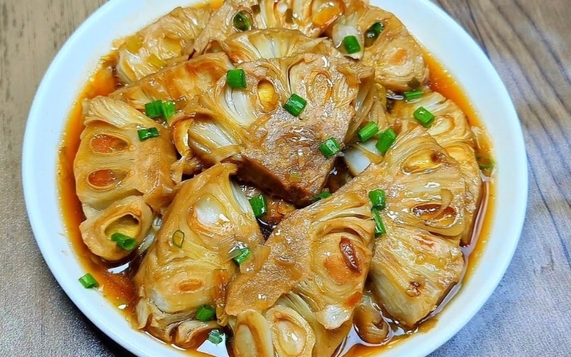 Mít kho chay với nước dừa 3
