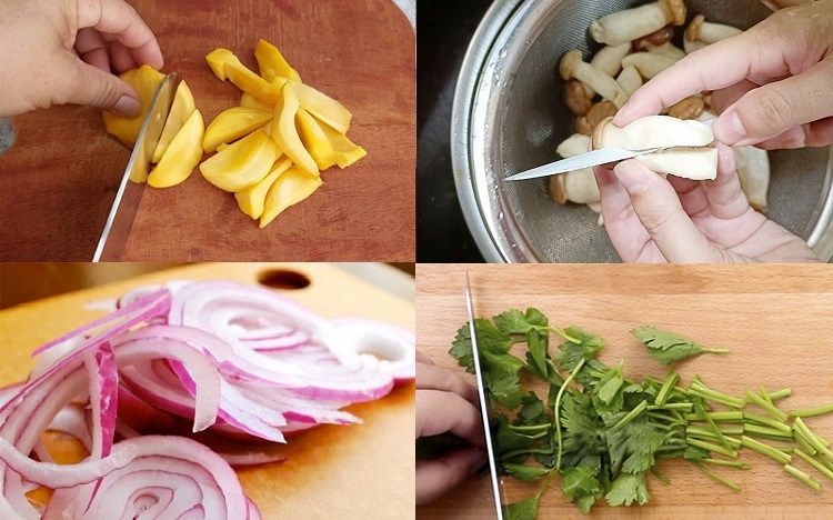 Mít xào nấm đùi gà chay (Hình 3)