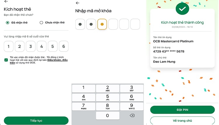 Mở thẻ tín dụng OCB online (Hình 6)