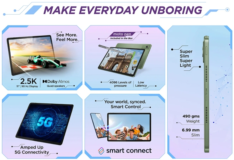 Moto Pad 60 Neo chính thức ra mắt với màn hình 11 inch và bút cảm ứng đi kèm