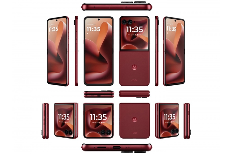Motorola Razr 60 Ultra lộ ảnh render màu đỏ Rio Red, nâng cấp chip Snapdragon 8 Elite