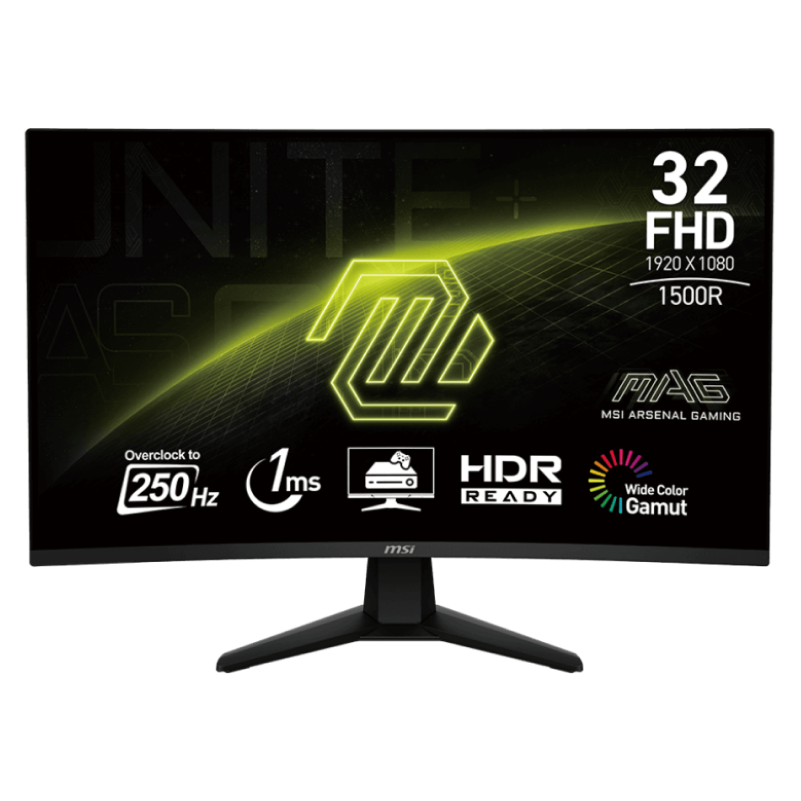 Màn Hình Cong Gaming Msi Mag 32C6X/32Inch Fhd (1920X1080)/Va 250Hz/Cong 1500R