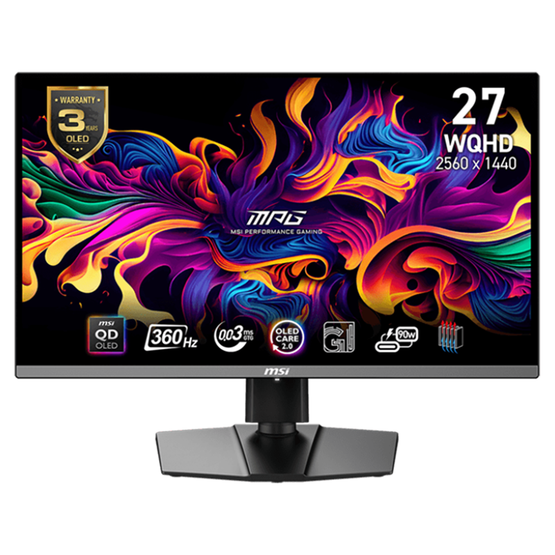Màn Hình Gaming Msi Mpg 271Qrx Qd - Oled/27Inch Qhd (2560X1440)/Oled 360Hz/Type C Pd 90W