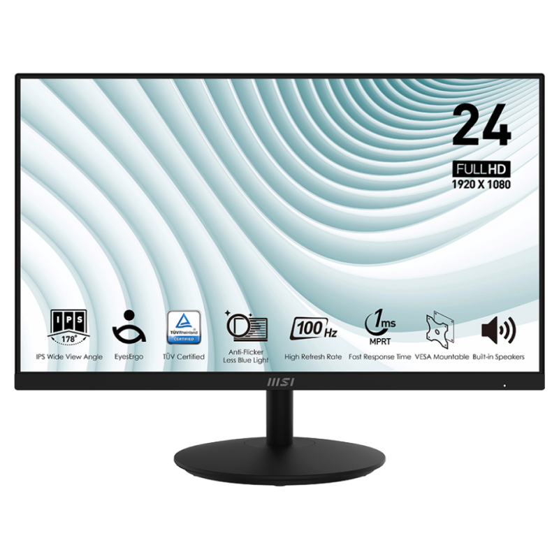 Màn Hình Msi Pro Mp242A/23.8Inch Fhd (1920X1080)/Ips 100Hz