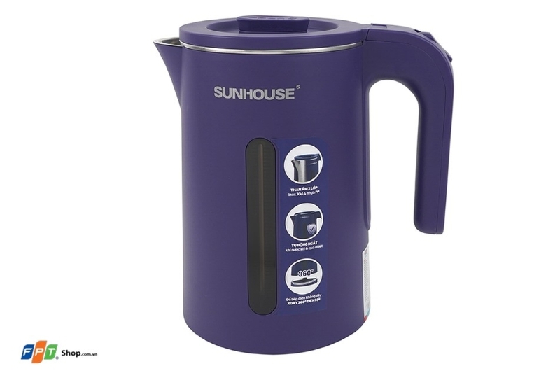 Bình đun siêu tốc inox 2 lớp 1.8L Sunhouse SHD1356