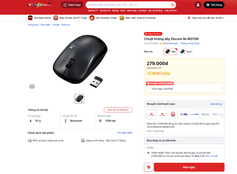 Mua chuột Elecom ở đâu uy tín - hình 4