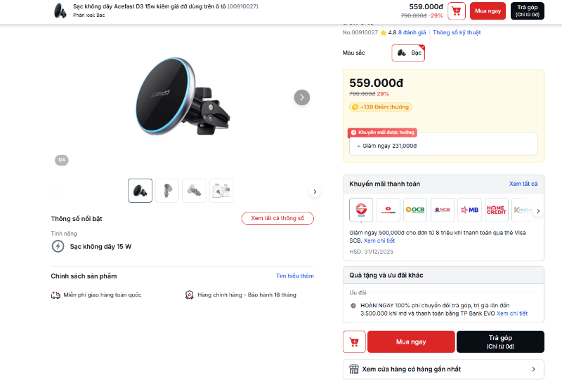 Mua củ sạc, dây cáp sạc ACEFAST ở đâu uy tín - hình 5