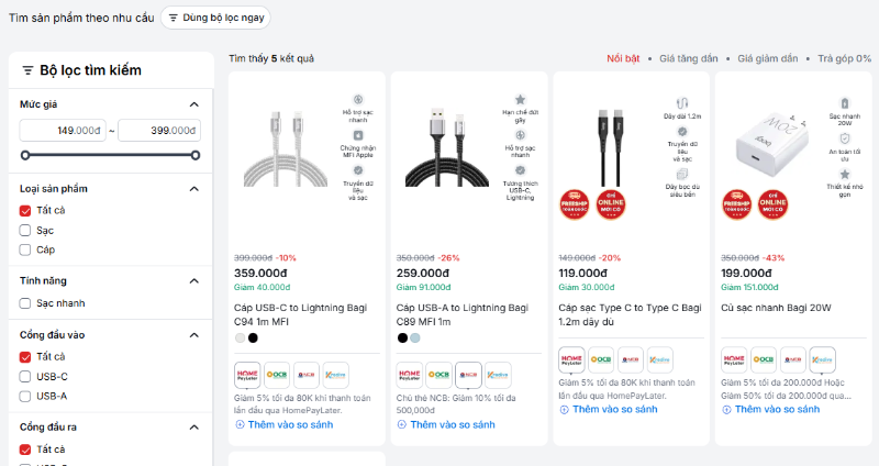 mua củ sạc, dây cáp sạc BAGITECH - hình 3