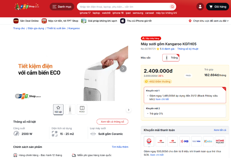 Mua đ&egrave;n sưởi, m&aacute;y sưởi Kangaroo ở đ&acirc;u uy t&iacute;n - h&igrave;nh 5