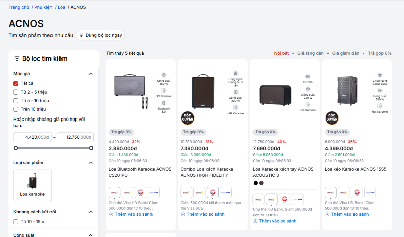 Mua loa ACNOS ở đâu uy tín - hình 4