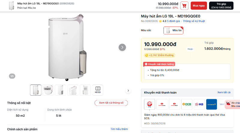 Mua m&aacute;y h&uacute;t ẩm LG ở đ&acirc;u uy t&iacute;n? - h&igrave;nh 6