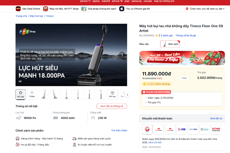 Mua m&aacute;y h&uacute;t bụi Tineco ở đ&acirc;u uy t&iacute;n? - h&igrave;nh 5