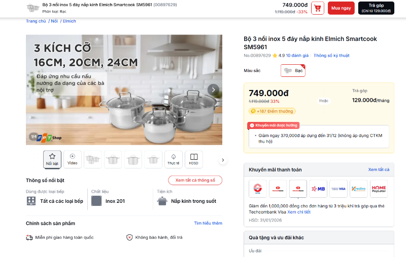 Mua nồi, bộ nồi ở đ&acirc;u uy t&iacute;n? - h&igrave;nh 4