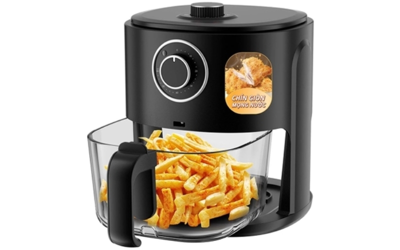 Nồi chiên không dầu thủy tinh Mishio 6 lít MK349