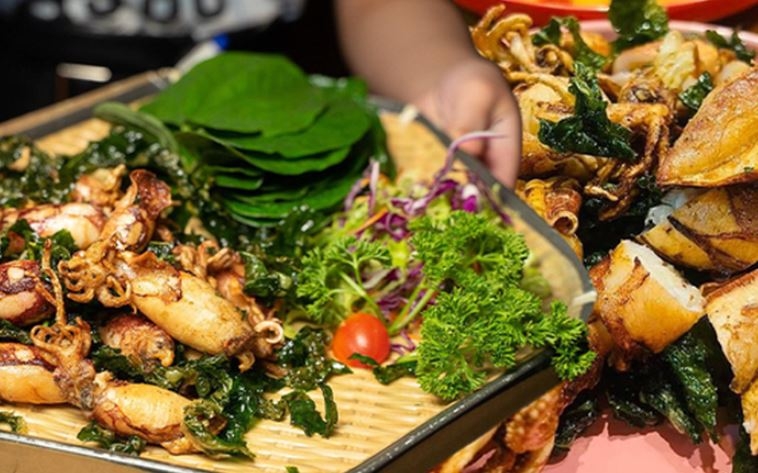 mực chiên lá lốt 6