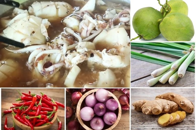 mực hấp nước dừa 5