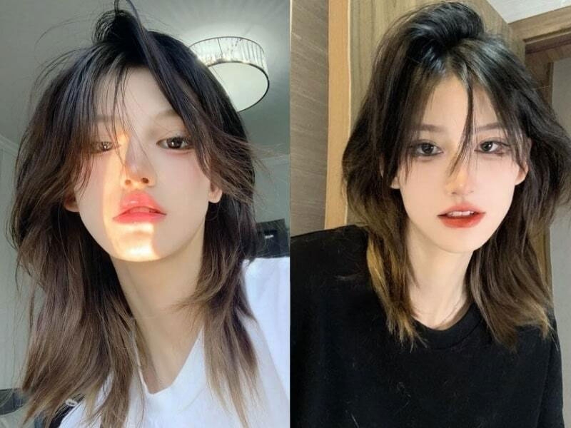 Mullet layer nữ dài hình 1