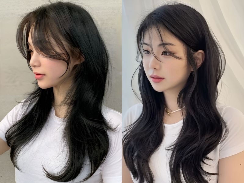 Mullet layer nữ dài hình 3