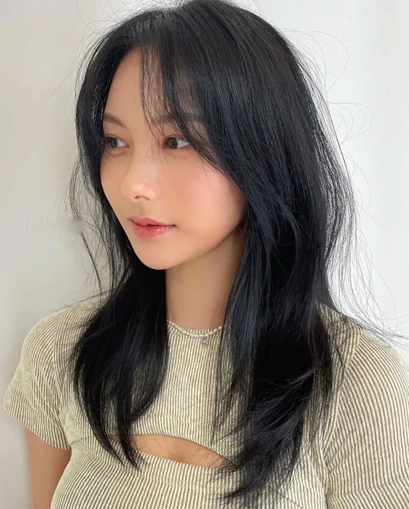 Mullet layer nữ dài hình 6