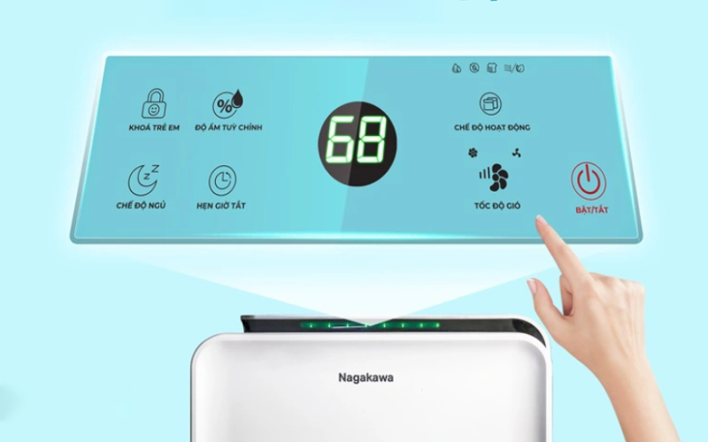 Máy hút ẩm lọc không khí 30 lít Nagakawa NAD8666 - hình 9