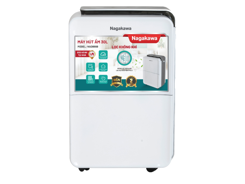 Máy hút ẩm lọc không khí 30 lít Nagakawa NAD8666 - hình 1