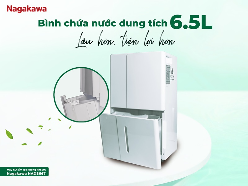 Máy hút ẩm lọc không khí 50 lít Nagakawa NAD8667 - hình 7