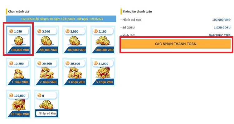 Nạp game Đỉnh Phong Tam Quốc (Hình 6)