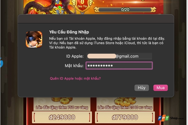 Cách nạp game Chủ Công Xung Xung Xung trên ngay trong game 2