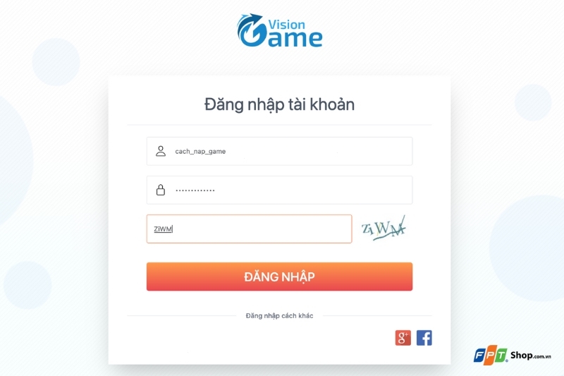 Cách nạp game Chủ Công Xung Xung Xung trên website 1