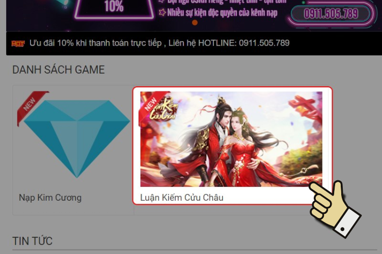 nạp thẻ Luận Kiếm Cửu Châu hình 2