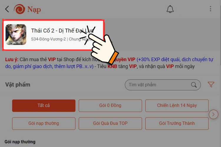 nạp thẻ thái cổ 2 4