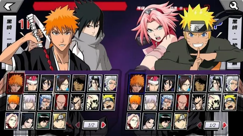 nhan vat trong game naruto vs bleach 50