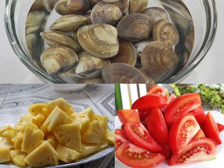 nấu canh ngao chua dứa 1