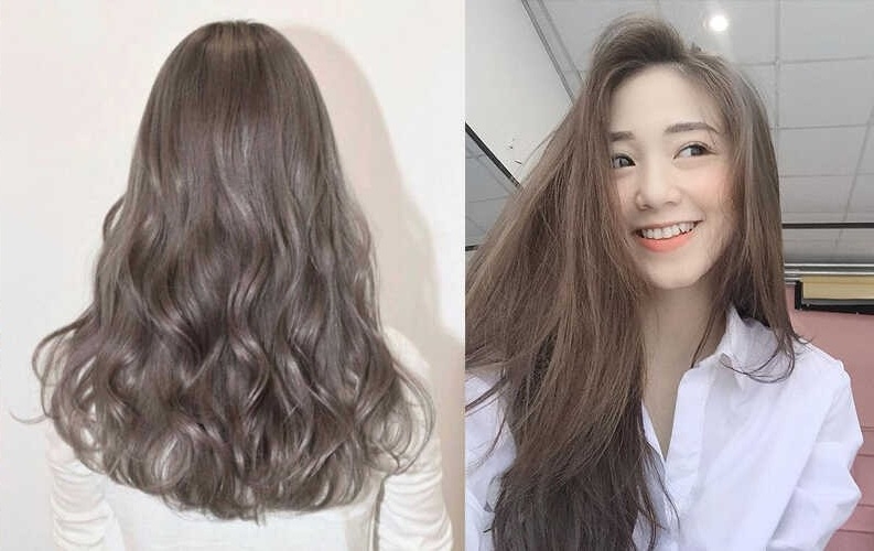 Màu tóc nâu xám đẹp 2