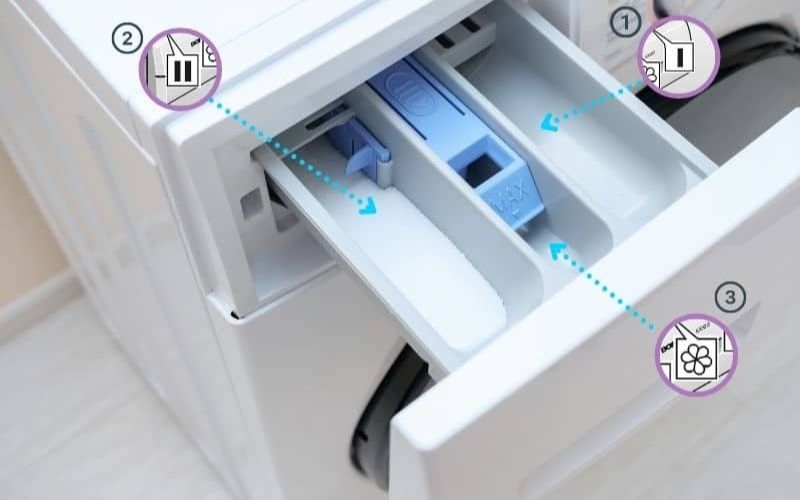 Ngăn chứa nước xả của máy giặt LG cửa trước loại 1
