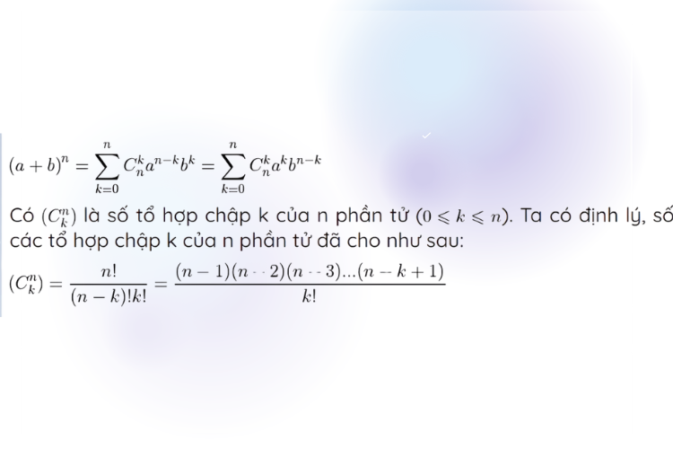 nhị thức newton lớp 10 1