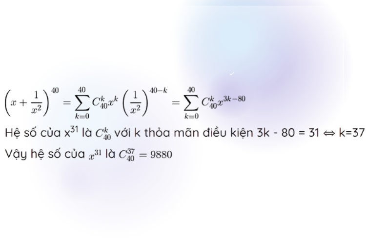nhị thức newton lớp 10 3