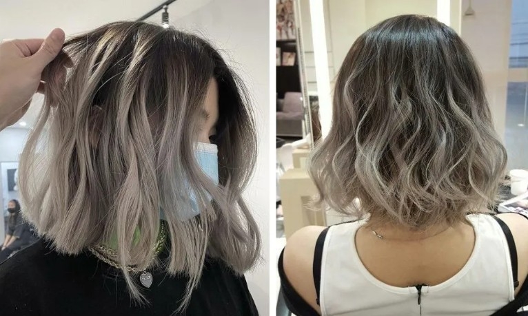 Nhuộm balayage tóc ngắn 10