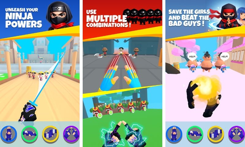 Gameplay của Ninja Hands