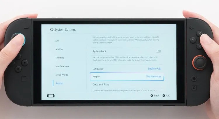 Nintendo Switch 2 sẽ cho phép đặt mã PIN để khóa máy