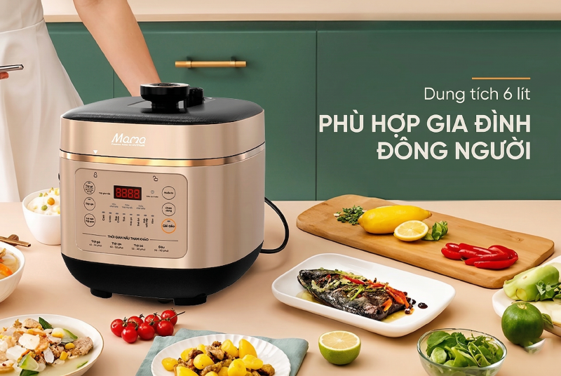 Nồi áp suất điện tử Sunhouse Mama 6 lít SHD1670 - hình 3